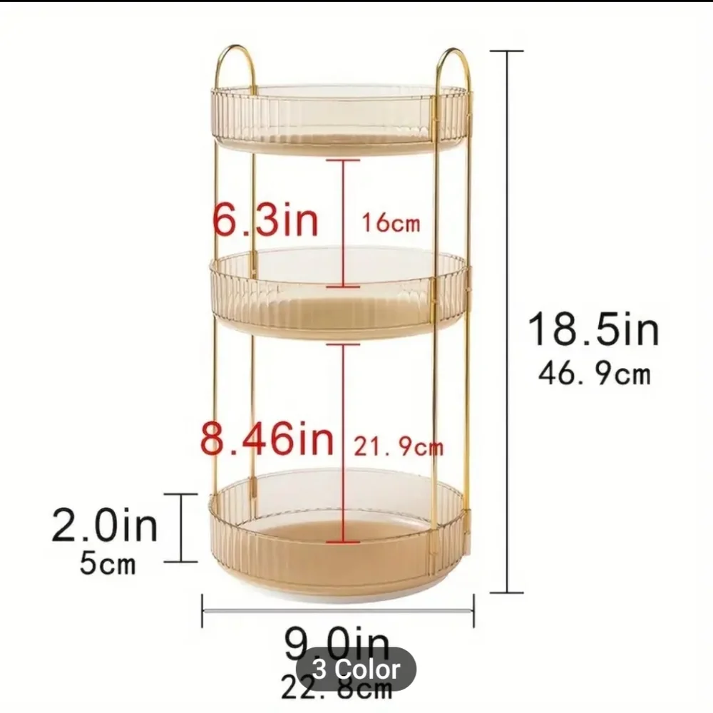New Amber Two-Tier 360 Degree Organizer